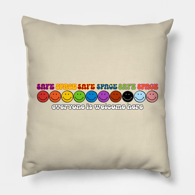 Everyone is welcome here Pillow by David Hurd Designs