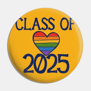 Class of 2025 Rainbow Heart Pin