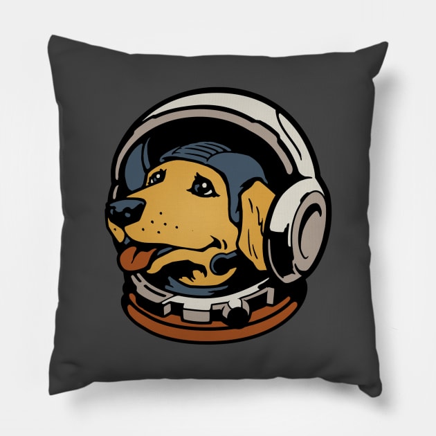 Space Dog Pillow by sketchboy01