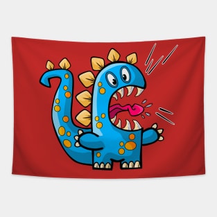 Little Blue Monster Roar Tapestry