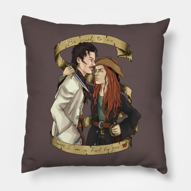 I'm a fool for you Pillow by jadepgraphicart