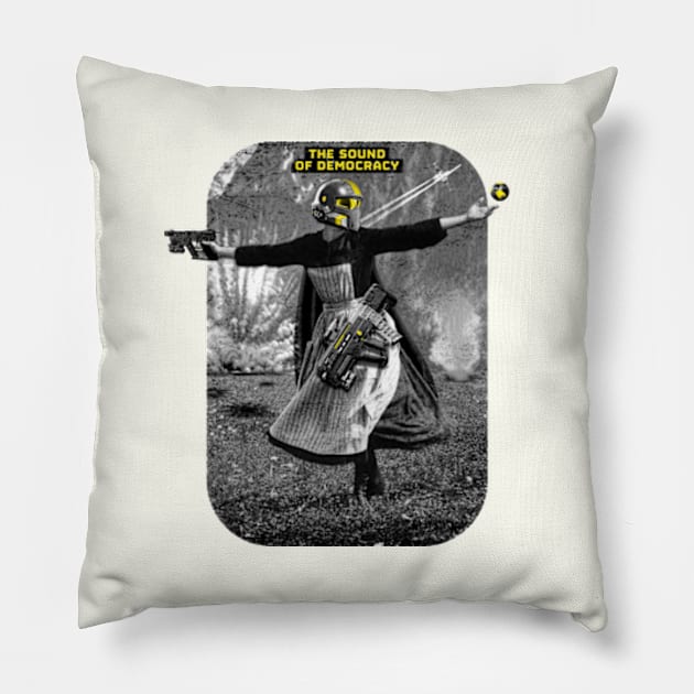 The Sound of Democracy - golden vigilance Pillow by HtCRU