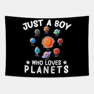 Just A Boy Who Loves Planets Solar System Astrology Space Tapestry