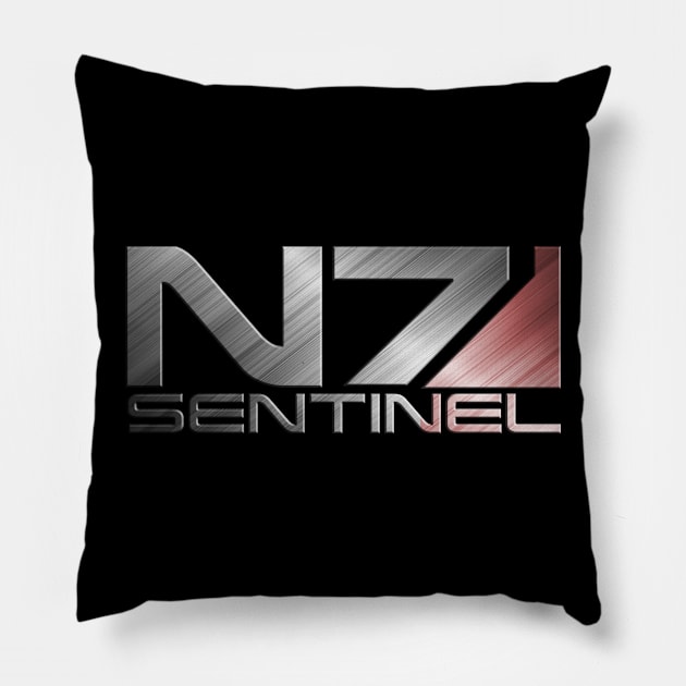 Metal Sentinel Pillow by Draygin82