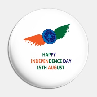 Happy Independence Day Pin