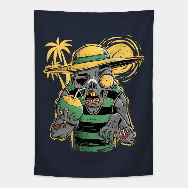 Vacation Zombie Tapestry by Studio Mootant