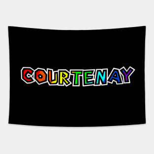 City of Courtenay BC - Rainbow Text Design - Colourful Name Gift - Courtenay Tapestry