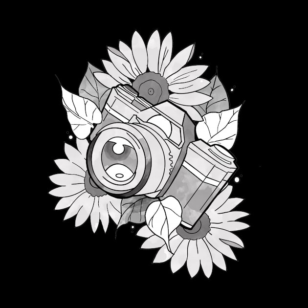 Camera in Sunflowers by MillerDesigns