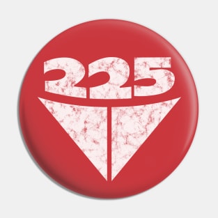 225 Aussie Valiant Badge (Worn White on Red) Pin