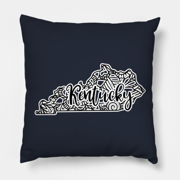 Kentucky USA Mandala Design Pillow by BE MY GUEST MARKETING LLC