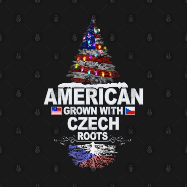 Christmas Tree  American Grown With Czech Roots - Gift for Czech From Czech Republic by Country Flags