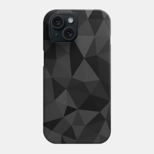 Dark grey and black geometric mesh pattern Phone Case