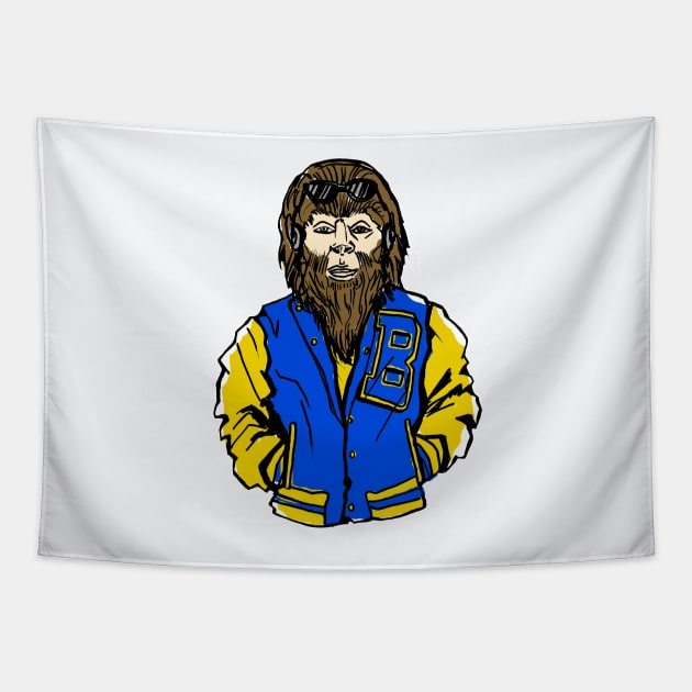 Teen Wolf Old School Beavers Varsity Tapestry by sketchnkustom