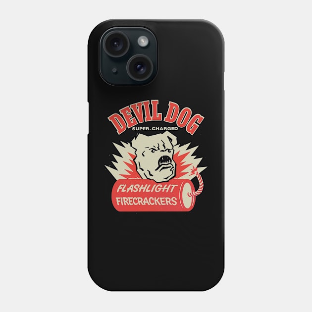 VINTAGE FIRECRACKER DEVIL DOG Phone Case by kakeanbacot