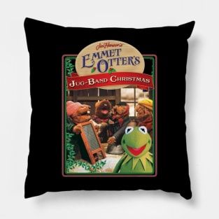 Funny Emmet Otters Jug Band Christmas Vintage Pillow