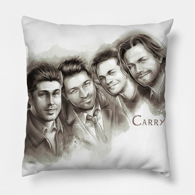 Carry on - Team Free Will Forever Pillow by GioGui