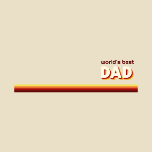 World's Best Dad Vintage Retro T-Shirt