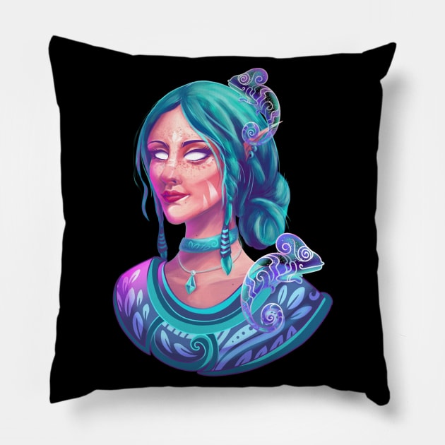 Fantasy Goddess 2 T-shirt Pillow by yudhiaditya