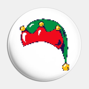 Christmas - Elf Hat Pixel Art Pin