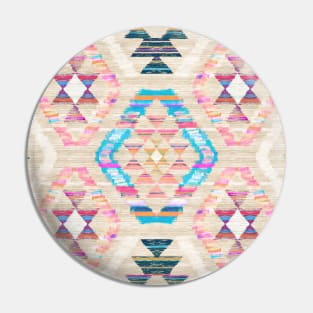 Woven Textured Pastel Kilim Pattern Pin