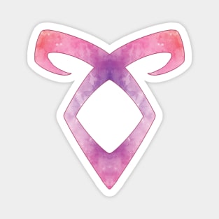 Shadowhunters rune / The mortal instruments - Angelic power rune (pink watercolour) - Clary, Alec, Jace, Izzy, Magnus - Malec - Parabatai Magnet