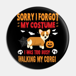 Halloween Corgi tshirt Cute Doggy Tee Pin