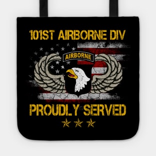 Paratrooper 101st Airborne Division Proudly Served Tote