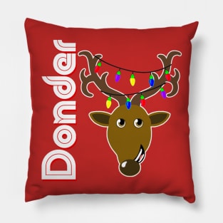 Family Christmas Photo "Donder" Design Pillow