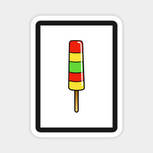 Striped Traffic Light Ice Lolly Magnet