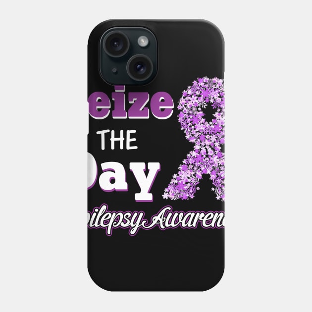 Seize The Day Epilepsy Awareness Phone Case by TeeAaron