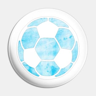Soccer Ball Light Blue Pin