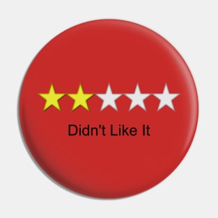 Ratings: Didn't Like It Pin