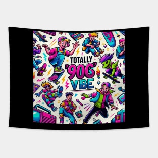 Retro 90s Vibe - Vintage Style Fashion Tee Tapestry