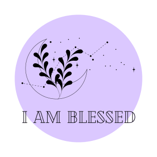 Affirmation Collection - I Am Blessed (Purple) T-Shirt