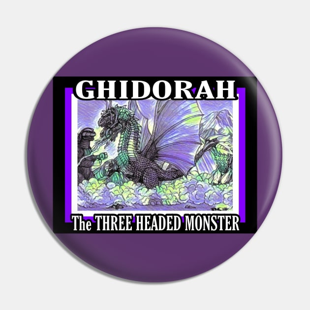 GHIDORAH THE THREE HEADED MONSTER Pin by Robzilla2000