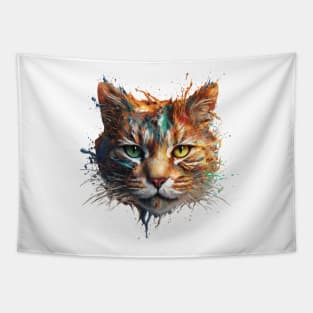 Cat Splash Art: Playful Fantasy Portrait #2 Tapestry