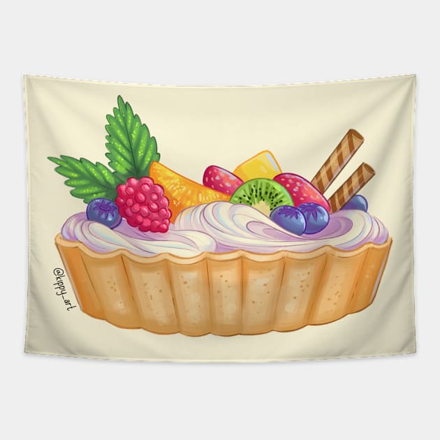 Fruit Tart Tapestry by Kippy Art