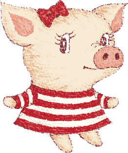 Cute Pig girl Magnet