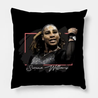 serena williams//scratch paint Pillow