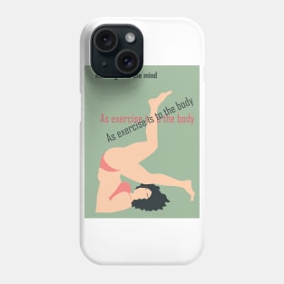 motivational quote and woman  illustration Phone Case