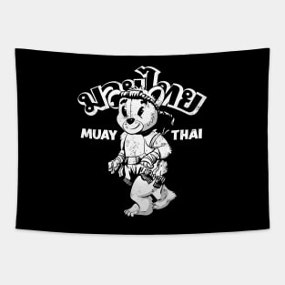 Muay Thai Boxing Mascot Bear Tapestry