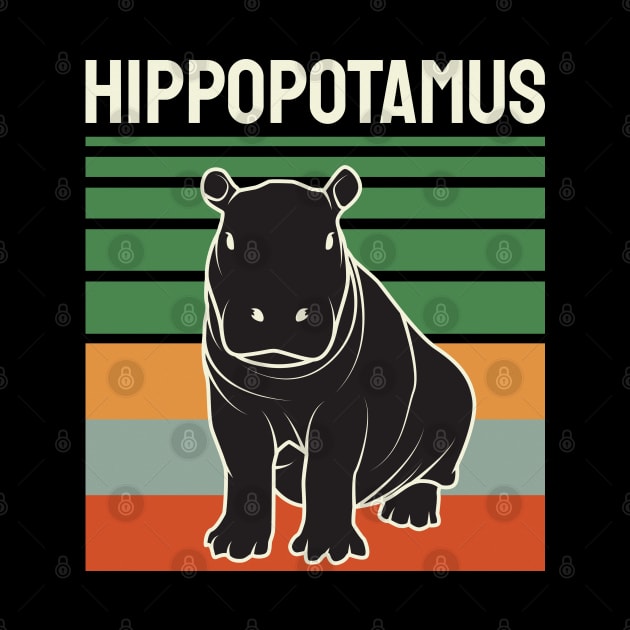 Vintage Cute Hippopotamus by crissbahari