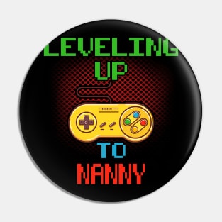 Promoted To Nanny T-Shirt Unlocked Gamer Leveling Up Pin