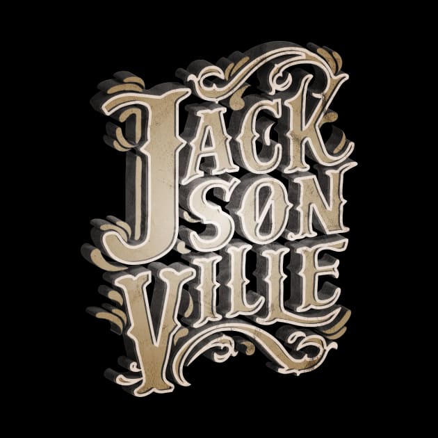 Jacksonville Florida Vintage Handlettering by MarkusShirts