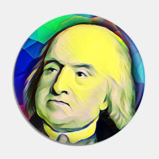 Jeremy Bentham Colourful Portrait | Jeremy Bentham Artwork 7 Pin