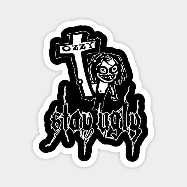 stay ugly death metal style Magnet by hot_issue