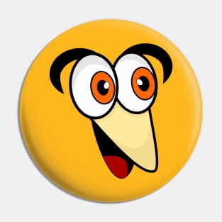 Shocked Funny Face Cartoon Emoji Pin