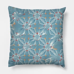 Blue Farmhouse Vintage Wallpaper Pillow