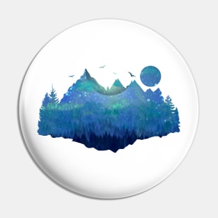 The Emerald Sky and The Blue Forest Pin