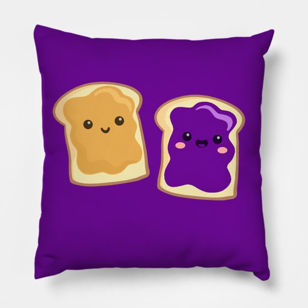 pbj (grape) Pillow by mystudiocreate